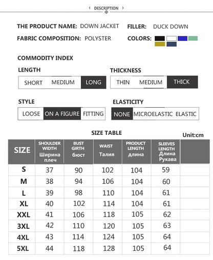 DRESS WELL STORE Fitaylor  Women Double Sided Down Long Jacket Winter Turtleneck White Duck Down Coat Double Breasted Warm Parkas Snow Outwear