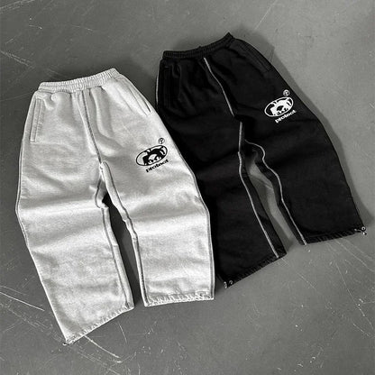 PROTECT Sweatpants Harajuku Hip Hop Letter Embroidery Streetwear Men Women Waist Drawstr Jogging Trousers Y2K Pants Casual Pants