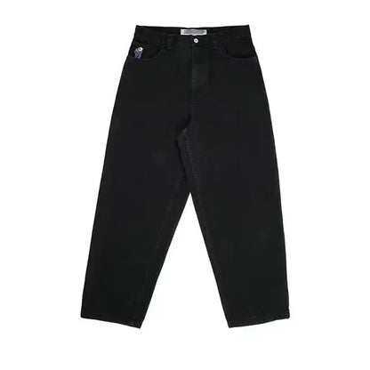 Hip Hop Cartoon Streetwear Big Boy Jeans Y2K Pattern Embroidery Retro Blue Baggy Jeans Pants Men Women Fashion Pants Clothing