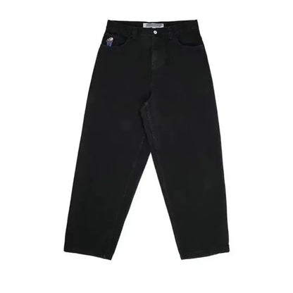 Hip Hop Cartoon Streetwear Big Boy Jeans Y2K Pattern Embroidery Retro Blue Baggy Jeans Pants Men Women Fashion Pants Clothing