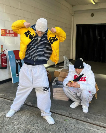 PROTECT Sweatpants Harajuku Hip Hop Letter Embroidery Streetwear Men Women Waist Drawstr Jogging Trousers Y2K Pants Casual Pants