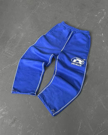 PROTECT Sweatpants Harajuku Hip Hop Letter Embroidery Streetwear Men Women Waist Drawstr Jogging Trousers Y2K Pants Casual Pants